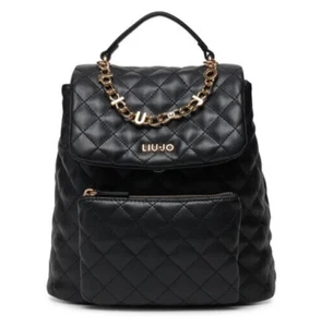 LIU JO HUMITA AA5131 E0015 BACKPACK ZAINO ZAINETTO DONNA TRAPUNTATO PATTA NERO - Foto 1 di 5