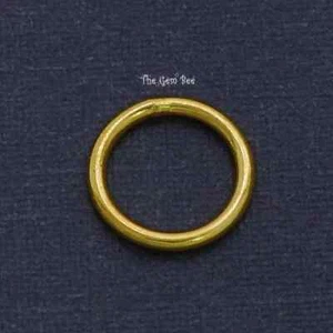 8MM 19 Gauge 18K Solid Yellow Gold Large Round CLOSED Jump O Ring Finding - Picture 1 of 7