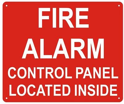 BUILDINGSIGNS.COM FIRE Alarm Control Panel Located Inside Sign-(red,Reflective !!10X12)-REF24-1027