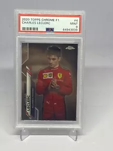 CHARLES LECLERC 2020 TOPPS CHROME FORMULA 1 #4 RC ROOKIE PSA 9 MINT FERRARI - Picture 1 of 2