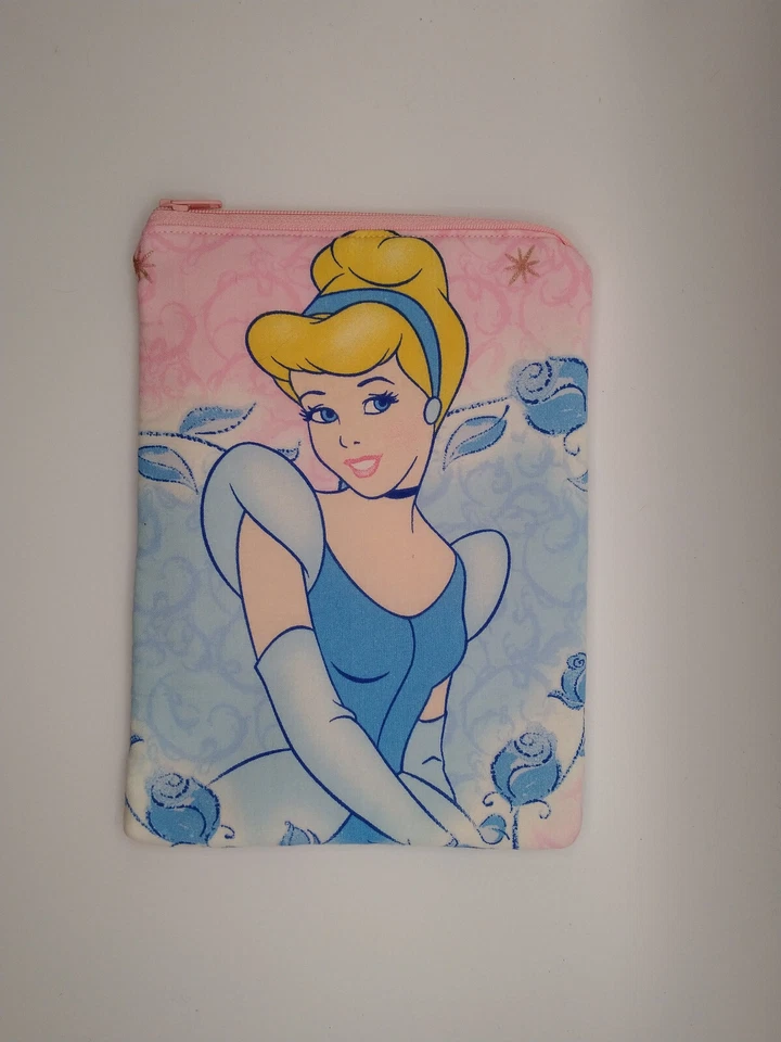 Handmade small zipper bag case cover made with Cinderella Licensed fabric - Image 1 of 1