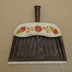 Vintage Retro J. V. Reed Louisville Blumendesign braune Kehrschaufel Made in USA Küche - Bild 1 von 5