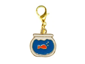 Ciondolo pesce rosso vetro pesce rosso mini ciondolo acquario pesce vetro smaltato - Foto 1 di 4