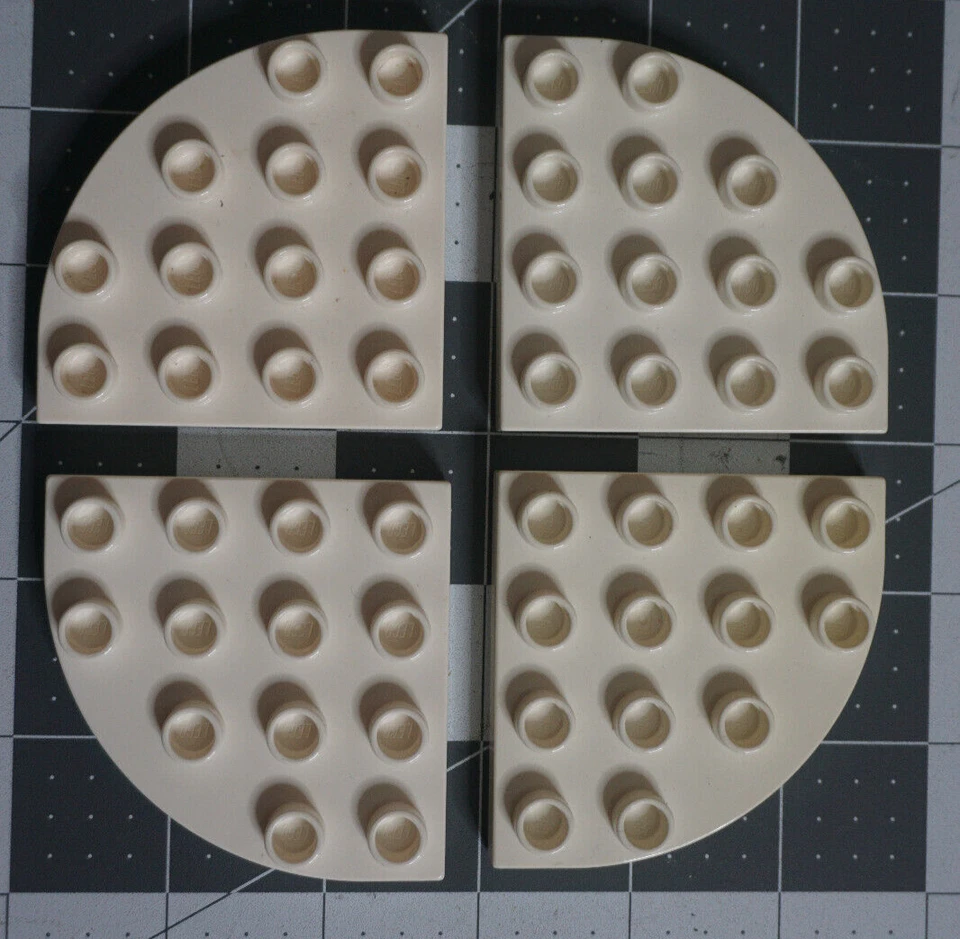 Pick Your Color LEGO Duplo Quarter Round Corner 4 x 4 x 1/2 98218 - Image 1 of 1