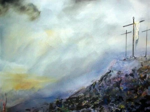 Religious Jesus Large 20x20 Gallery Wrapped Canvas Reproduction - Picture 1 of 1