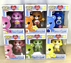Lote de 6 figuras Funko Pop Care Bears abovedadas gruñón flocado amor mucho brillo - Imagen 1 de 6