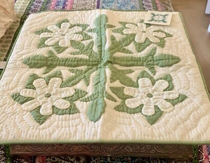 Regency Marketing Co. Honolulu HI. Hand Made Quilted Pillowcase Gardenia 607 - Picture 1 of 4
