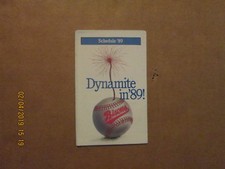 IL Buffalo Bisons Vintage 1989 Dynamite Team Logo Baseball Pocket Schedule
