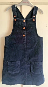 Marineblaues ärmelloses Cord-Latzkleid für Mädchen von George Alter 5-6 Jahre - Bild 1 von 4
