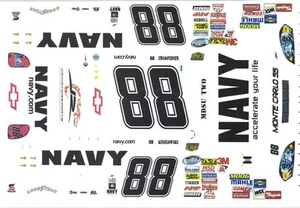 #88 Brad Keselowski Navy 1/64th - HO Scale Nascar Waterslide Slot Car Decals - Bild 1 von 2