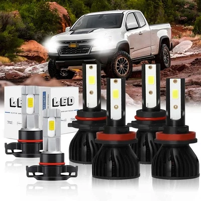 Faro LED haz alto y bajo + bombillas antiniebla para Chevrolet Colorado 2016-2018 Foto 1 de 4