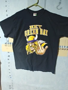 Minnesota Vikings Shirt Mens XL NFL Football Hey Green Bay Tee Fruit of Loom - Picture 1 of 10