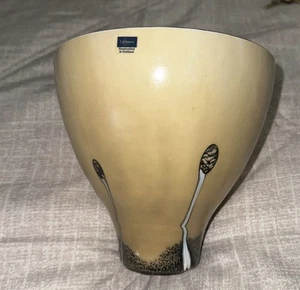 Vintage Caithness Ebenholz Sammlung Ebenholz Schale/Vase ca. 6" hoch sand/schwarz - Bild 1 von 9