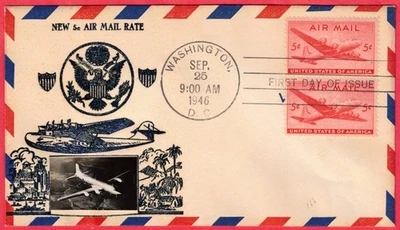 C32 FDC- Crosby photo cachet- pair- cv $40 -selling for AFDCS chap 56 - Image 1 of 2