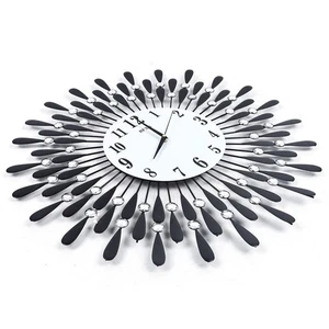 Modern Large Living Room Wall Clock 3D Luxury Style Metal Clocks Home Decor Art - Picture 1 of 12