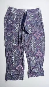 Pantalones de pijama para mujer Soma M multicolor estampado cachemir cordón salón dormir - Imagen 1 de 5