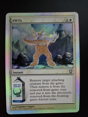 AWOL MP Foil Unhinged MTG FREE SHIPPING - Image 1 of 2