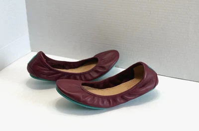 Zapatos cómodos Tieks by Gavrieli para mujer de cuero borgoña planos de ballet plegables 7 Foto 1 de 4