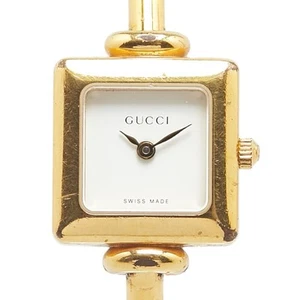 Gucci 1900L Watch Ladies 19mm SS Gold Quartz Vintage Square Swiss Made - Picture 1 of 9