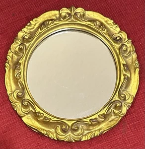 Kleiner runder Goldspiegel im italienischen Stil 6,5 Zoll - Bild 1 von 3