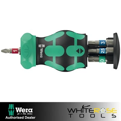 Wera Ratchet Screwdriver Kraftform Kompakt Stubby Bictcle Set 5 7pc PH PZ Hex - Image 1 of 4