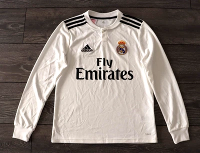 TALLA JUVENIL 13-14 AÑOS 164 CM. CAMISETA DE FUTBOL LOCAL REAL MADRID 2018 2019 LARGA Foto 1 de 4