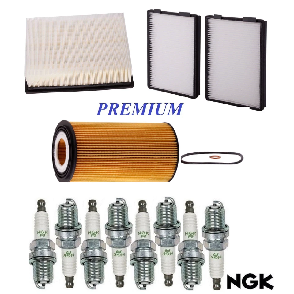 Kit de puesta a punto filtros de aceite cabina de aire bujías para BMW 540i V8 4,4 L 1997-2003 Foto 1 de 1