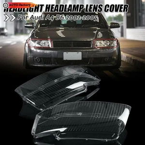 Clear Car Headlight Lens Cover Headlamp Shell For Audi A4 B6 2002-2005 - Picture 1 of 9