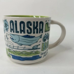 Starbucks Alaska Been There Series Coffee Mug 2019 Lime Green Inside 14 oz - Picture 1 of 7