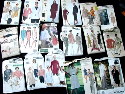 LOTE 17 Vestidos Prendas para el torso de corte/sin cortar de colección con patrón de costura de moda para mujer años 80 90 Foto 1 de 4