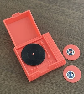 Vintage años 80 Barbie tocadiscos naranja plástico accesorio juguete punto disco vinilo - Imagen 1 de 8