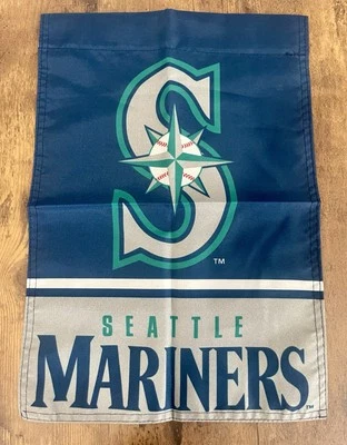 Seattle Mariners Double Sided Garden Lawn Flag 12” x 18” MLB - Image 1 of 4
