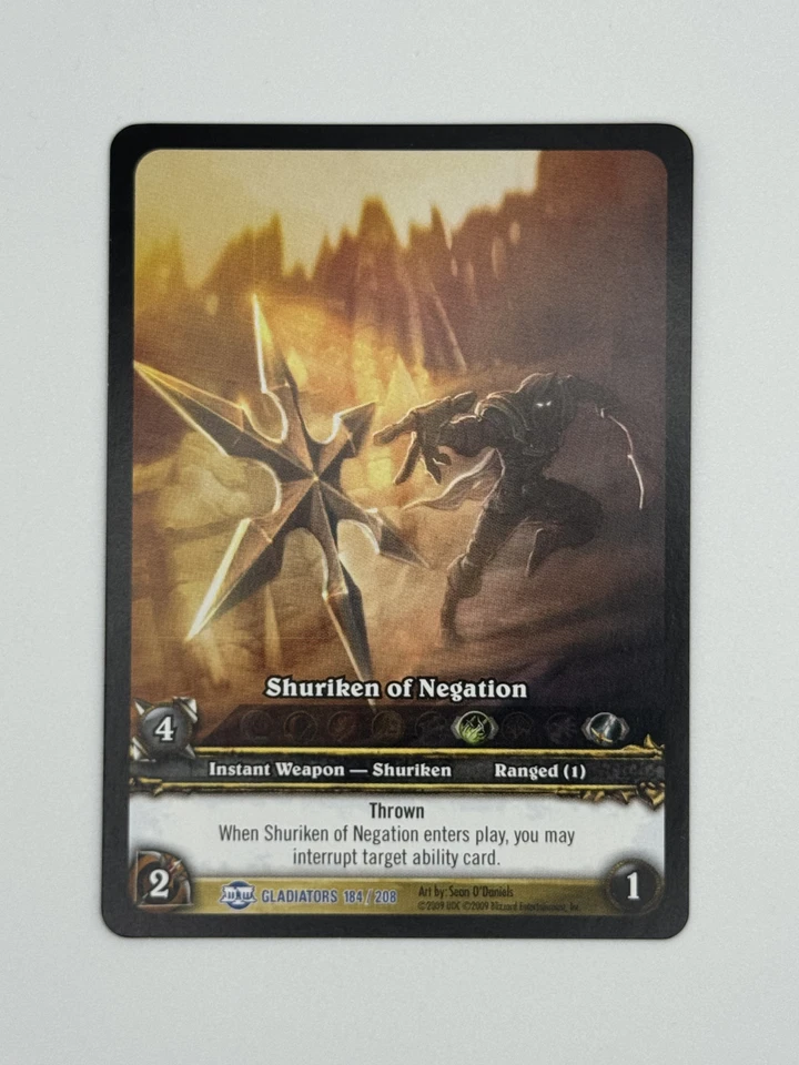 World of Warcraft TCG Gladiators 184/208 Extended Art Shuriken of Negation - Image 1 of 1