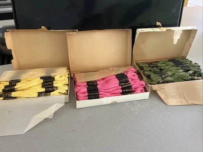 Vintage Peri-Lusta Filo Embroidery Thread 152 212 390  97 Skeins Original Boxes - Image 1 of 4