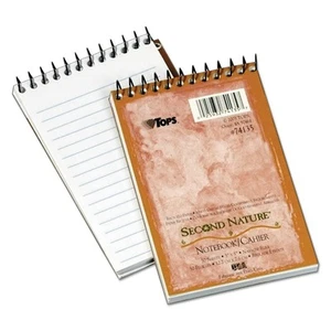 TOPS Second Nature Subject Wirebound Notebook Narrow 3 x 5 White 50 Sheets 74135 - Picture 1 of 6