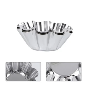 6 Stück Chrysanthemenform Edelstahl Mini Muffinform Tarteformen Backformen - Bild 1 von 12