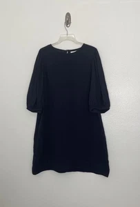 Velvet by Graham & Spencer Kleid dunkelblau 3/4 Ballonärmel hauchdünn Baumwolle Größe XL - Bild 1 von 7