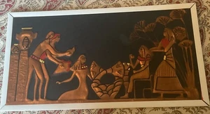 Antik Vintage Judaisch Geprägtes Kupfer Wandbild Judentum Hebräisch Rikuah Nummeriert - Bild 1 von 4