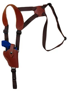 NEW Barsony Burgundy Leather Vertical Shoulder Holster Rossi EAA Kimber 2" Snub - Picture 1 of 7