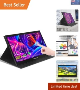 13.3” FHD Portable Touchscreen Monitor - 10-Point Touch & USB-C Connectivity - Picture 1 of 12