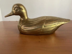 Bronze Ente Gold Vintage Rustikal Dekor Sammlerstück - Bild 1 von 6