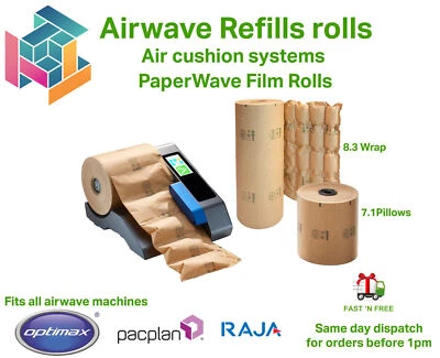 Airwave Cushion Machine Film Packing Roll Pillow/Cushion Rolls Inflatable Paper - Image 1 of 4