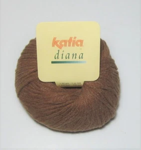 LOT of 10 balls of Katia DIANA Angora Blend knitting yarn color #9 BROWN - Picture 1 of 1