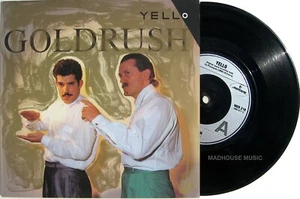 YELLO 7" Goldrush / She's Got A Gun - LIVE SILVER Label Matt PS Billy Mackenzie - Picture 1 of 7