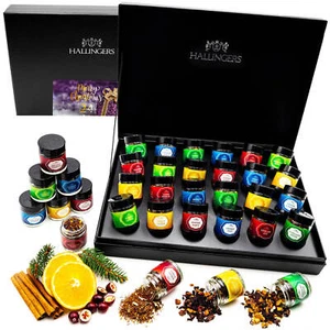 Hallingers Merry Christmas 24 Sorten Tee Geschenkset zum Advent, vegan in Schrau - Bild 1 von 10