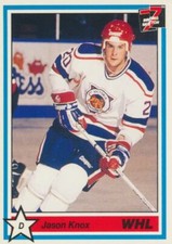 1990-91 7th Inning Sketch WHL #248 JASON KNOX - Victoria Cougars