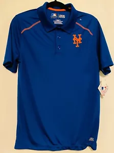 MLB New York Mets Short Sleeve Blue TX3 cool Polo Shirt Men's Small NWT - Picture 1 of 2