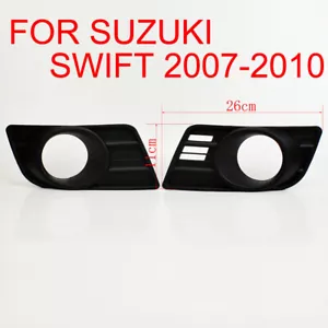 Front Bumper Fog Light Bezel Frame Trim Cover Pair For Suzuki Swift 2007-2010 - Foto 1 di 10