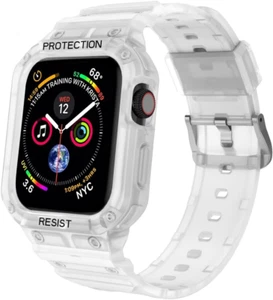 Band for Apple Watch 38/40/41Mm, 42/44/45Mm with Protective Bumper Case for Iwat - Picture 1 of 1