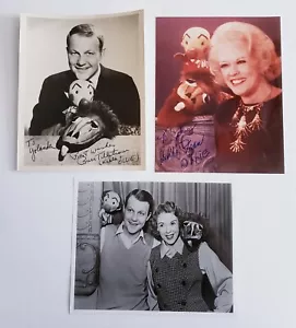 Burr Tillstrom Fran Allison signierte 8x10 Fotos Kukla, Fran & Ollie - Bild 1 von 6